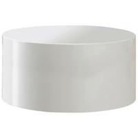 Klubska Miza Rund, Bela - bela/visoki sijaj, Design, leseni material (60/30cm) - Livetastic