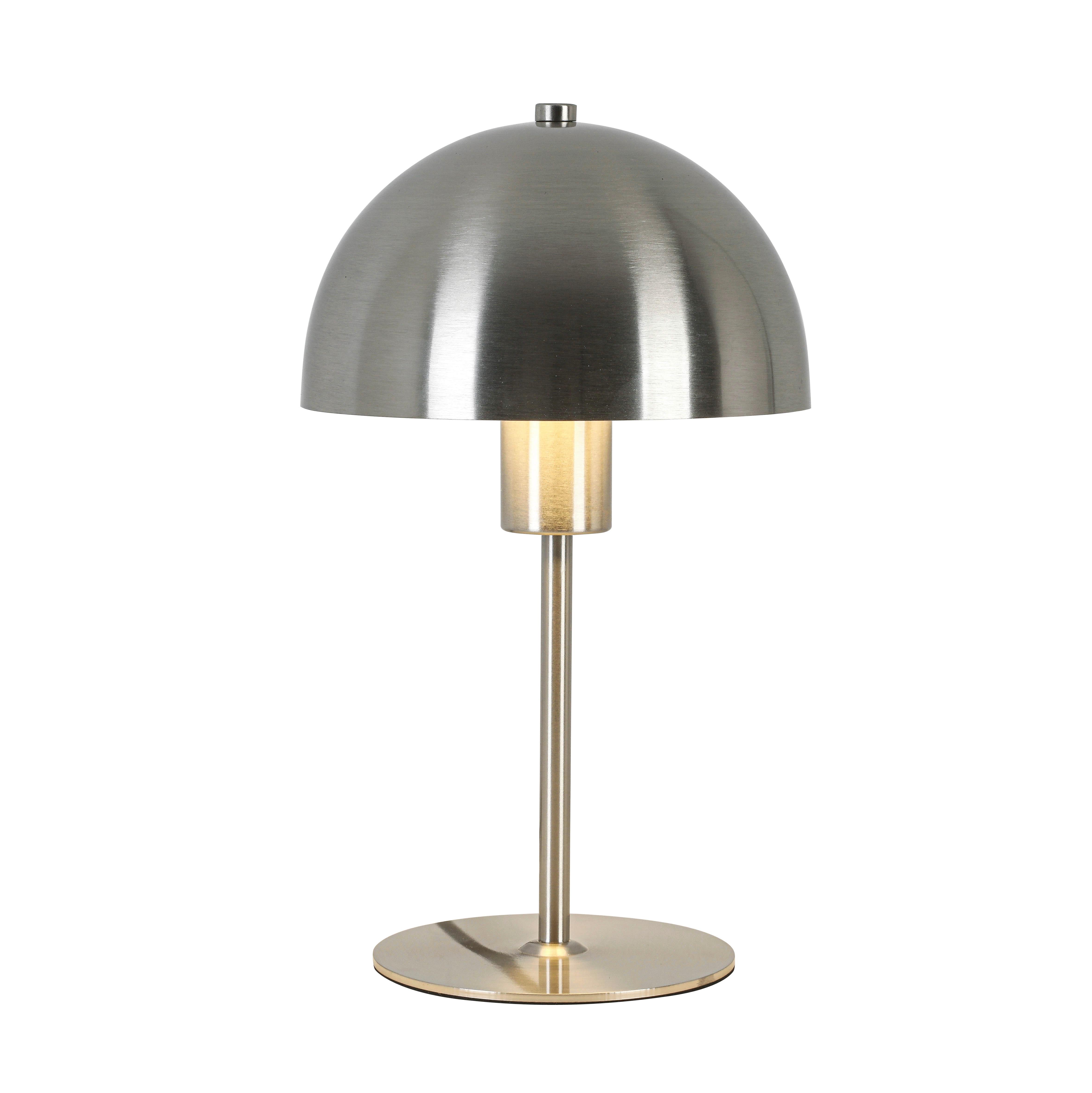Asztali Lámpa Musch - fekete/nikkelszínű, Modern, műanyag/fém (18/30cm) - Mömax