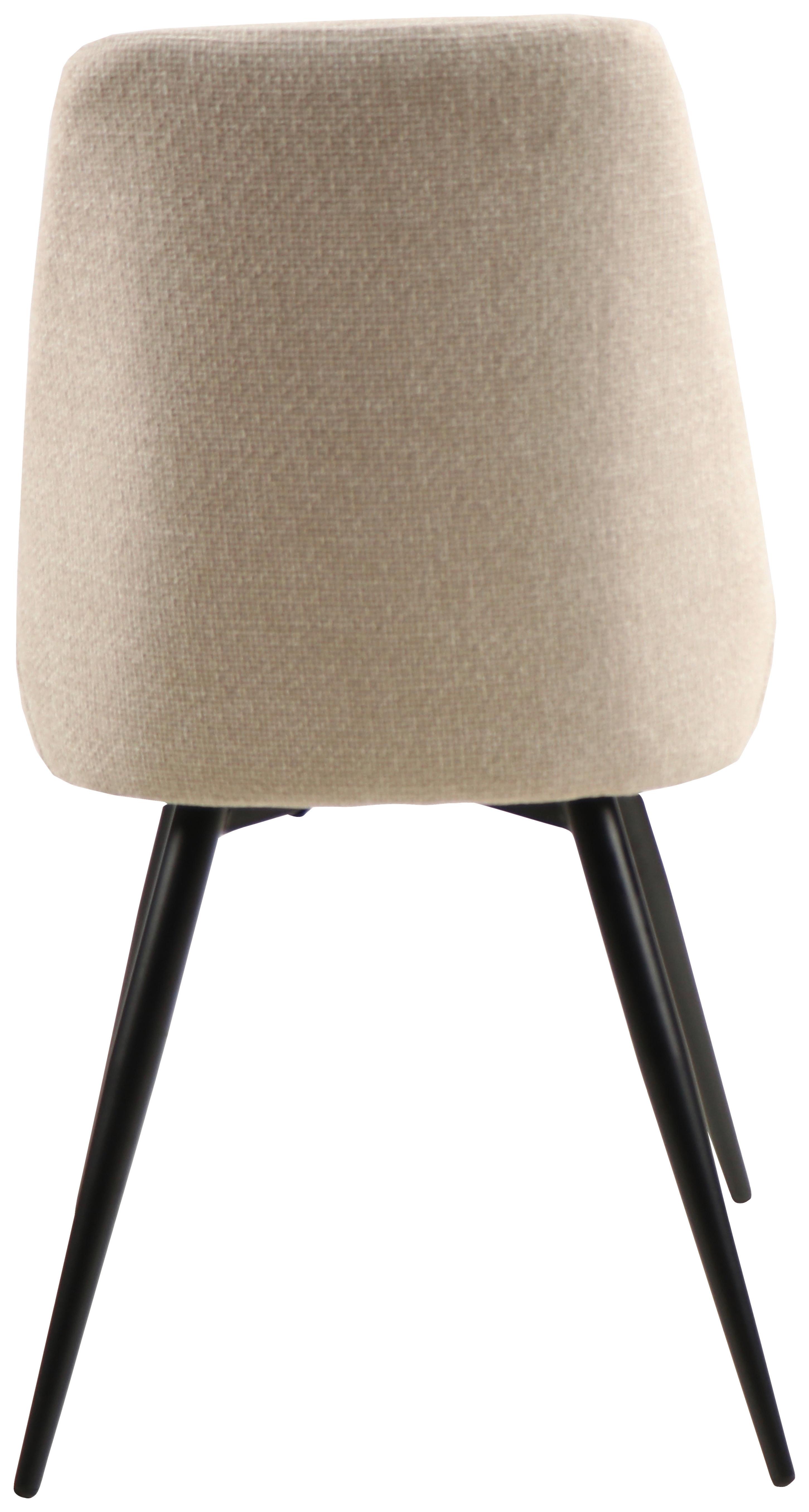 KRZESŁO CORINNA - beżowy/czarny, Modern, metal/drewno (49/88/59cm) - MID.YOU