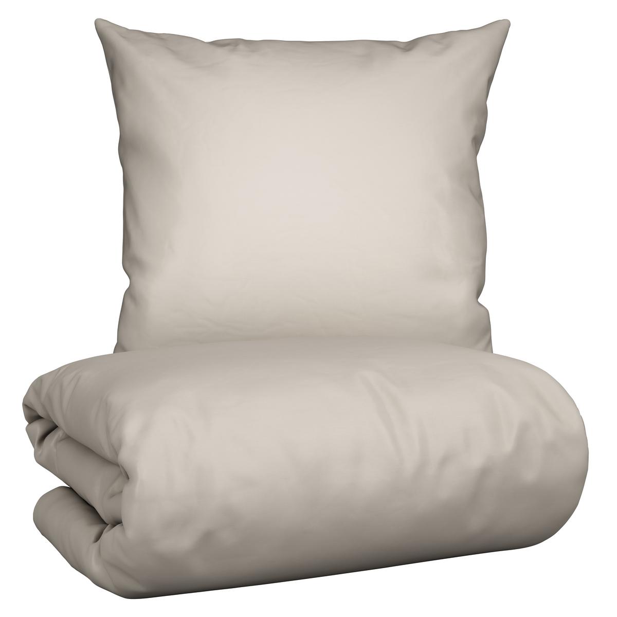 Bettwäsche Bio-Eva in Taupe ca. 135x200cm - Taupe, MODERN, Textil (135/200cm) - ecoTree