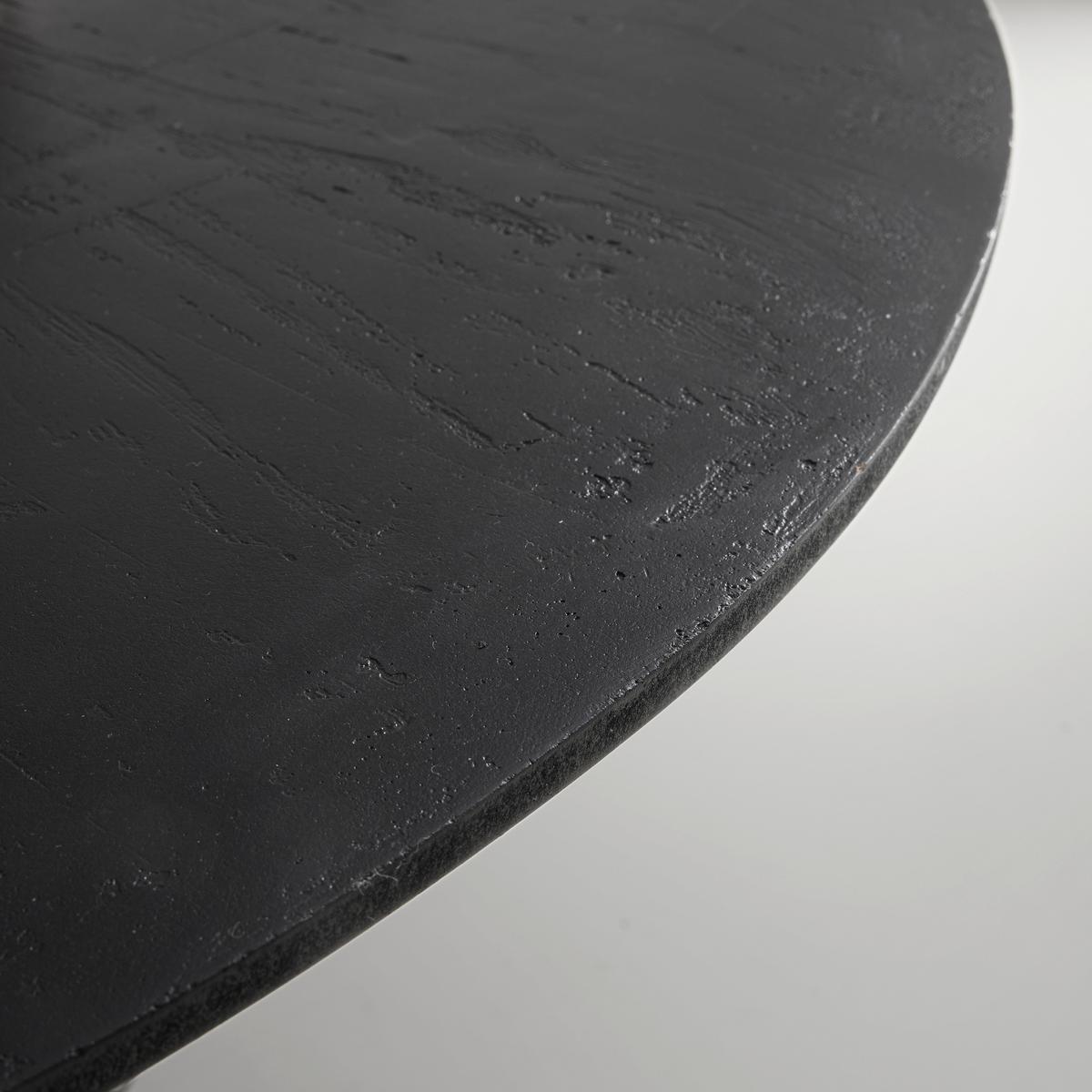 Esstisch Paris Schwarz MDF mit Gipsputz Finish - Schwarz, MODERN, Holzwerkstoff (120/76cm) - Mömax