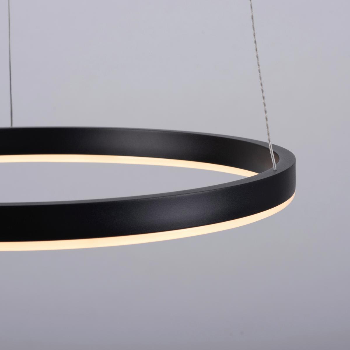 LAMPA WISZĄCA LED 15393-13 RITUS - antracytowy, Trend, tworzywo sztuczne/metal (39/120cm)