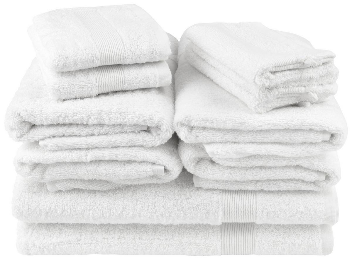 Badetuch Silke Weiß ca. 100x150cm - Weiß, Textil (100/150cm)