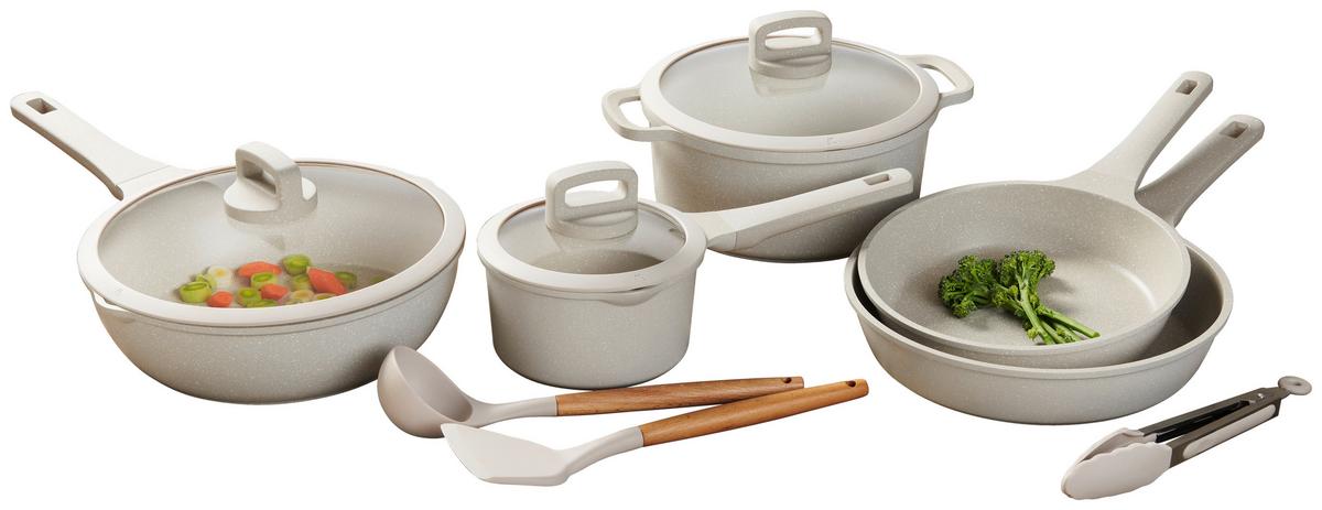 ZESTAW GARNKÓW SAHARA - beżowy/przejrzysty, Basics, tworzywo sztuczne/metal - Homeware Profession.