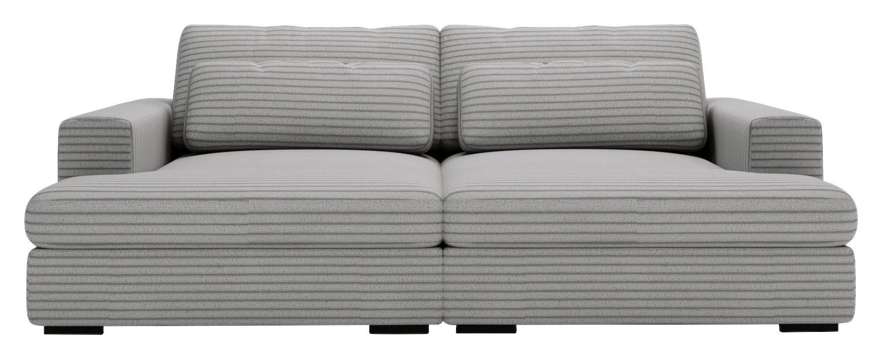 SOFA BIG LEILA -EXKLUSIV- - czarny/szary, Design, tkanina (218/80/158cm) - home24