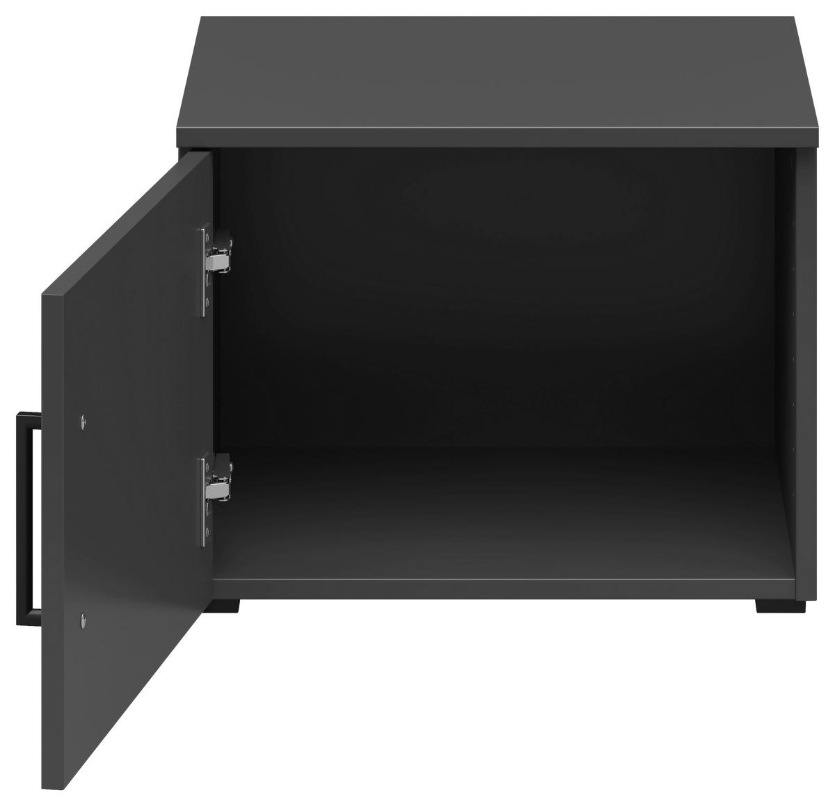 Aufsatzschrank Multistauraum Graphitfarben - Graphitfarben/Schwarz, Modern, Holzwerkstoff/Kunststoff (45/35/40cm) - Premium Living