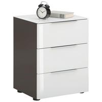 SZAFKA NOCNA TREND - antracytowy/biały, Basics, materiał drewnopochodny/tworzywo sztuczne (45,1/60,3/40cm)