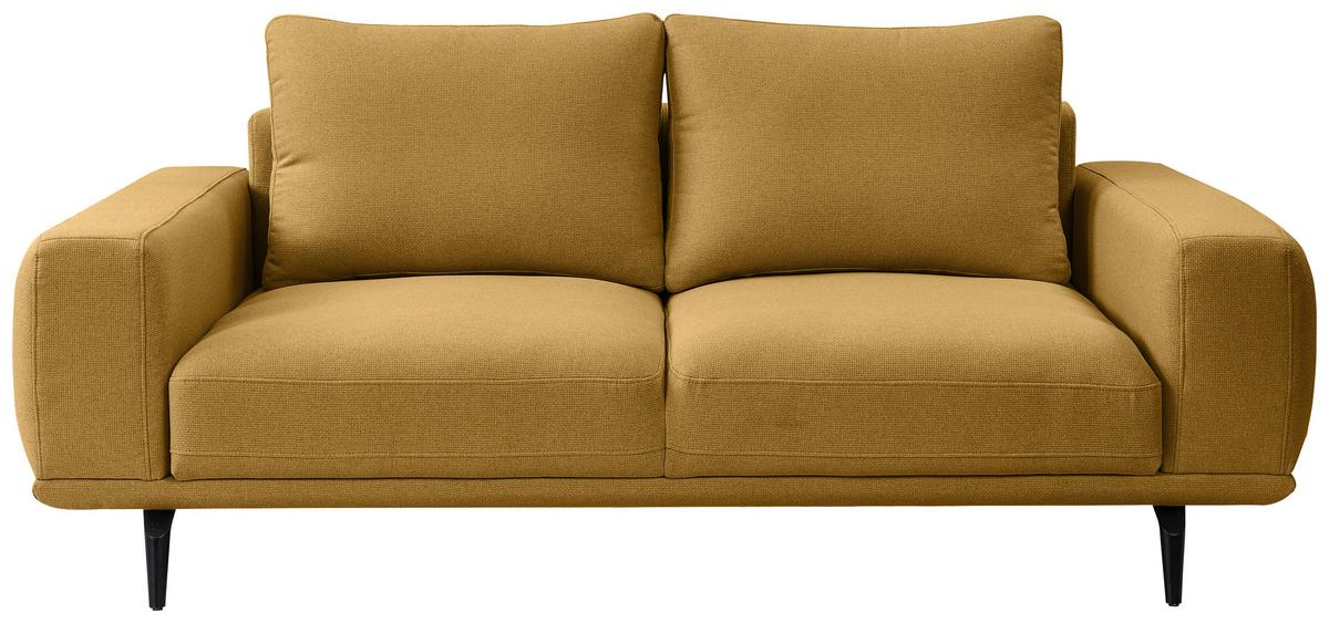 Canapea cu 2 locuri SELENE - galben, Modern, textil (202/89/115cm) - MID.YOU