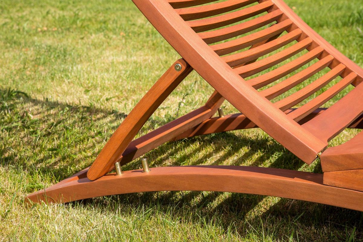 Vrtni Ležalnik Cuba, Siva, Z Blazino - barve lesa evkaliptusa/antracit, Konvencionalno, tekstil/les (60/105/208cm) - Gardenson