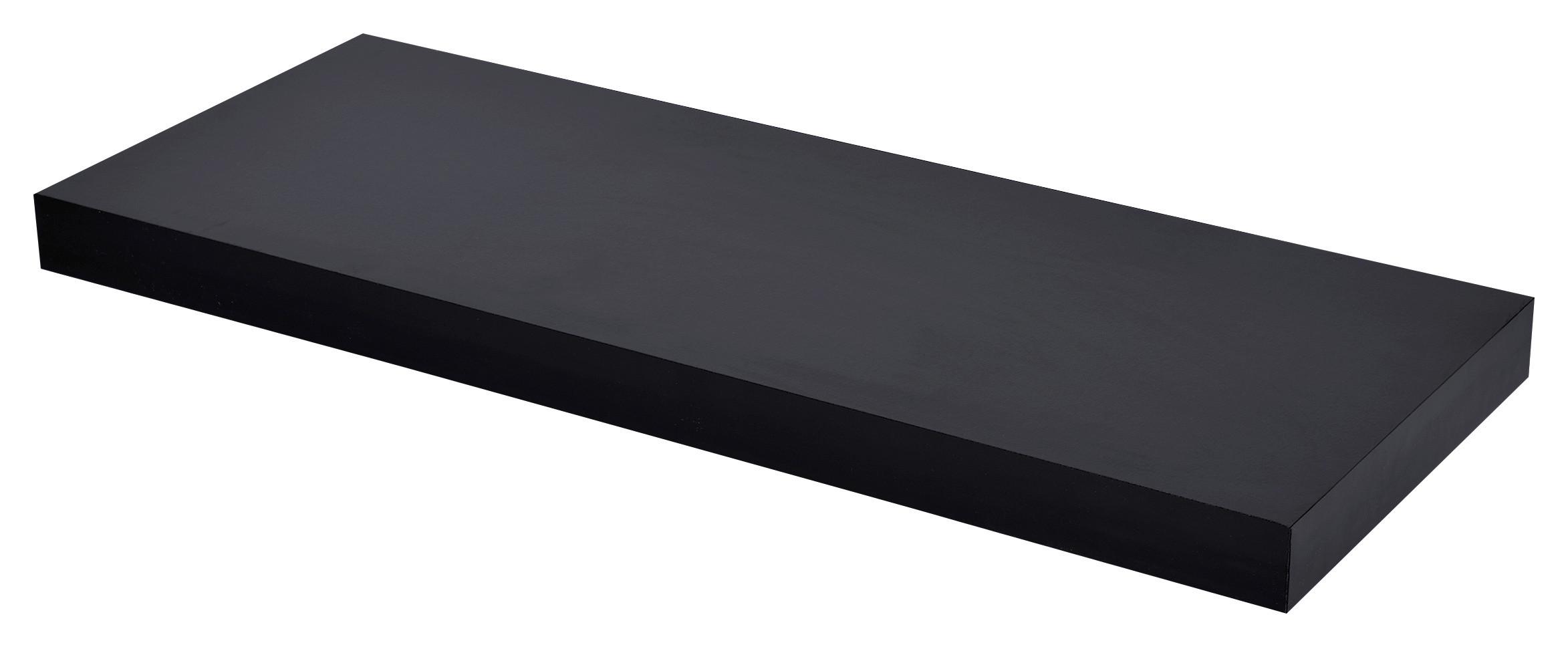 Zidna Polica Anja - crna, Moderno, drvni materijal (60/3,8/23,5cm) - Modern Living