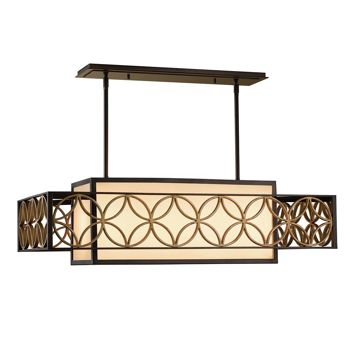 Függőlámpa Fe-Remy-P-A - aranyszínű/bronzszínű, Lifestyle, fém (53.4/53.4/102.9cm) - Elstead Lighting
