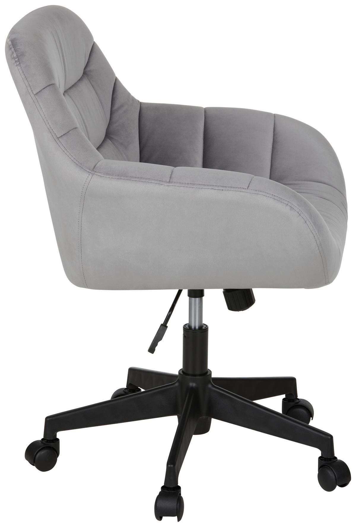 Drehstuhl in Grau - Schwarz/Grau, Modern, Holz/Kunststoff (60/91/64cm) - Mömax