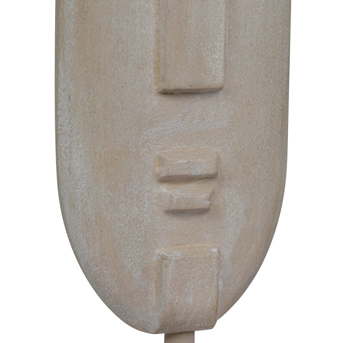 Skulptur Ahyv Beige - Beige, Basics, Stein/Metall (13/37/13cm)