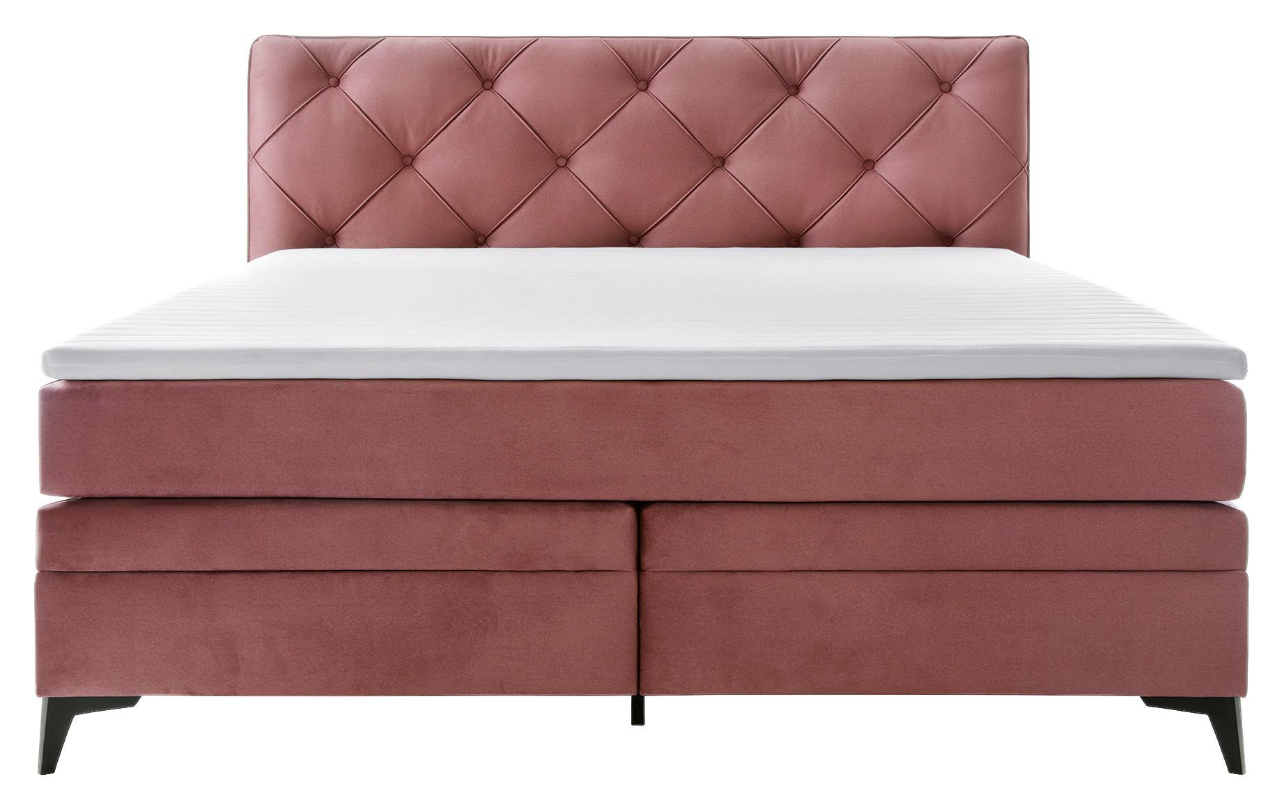 Box Krevet Molde 180/200 Cm - ružičasta/crna, Modern, drvni materijal/plastika (204/114/217cm)