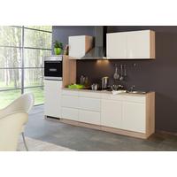 Küchenblock "Cardiff" Creme /Eiche inkl. E-Geräte - Eichefarben/Creme, Basics, Holzwerkstoff (270cm) - Held