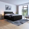 Boxspringbett Porto ca. 180x200 cm Schwarz - Schwarz, MODERN, Holzwerkstoff/Kunststoff (180/200cm) - MID.YOU