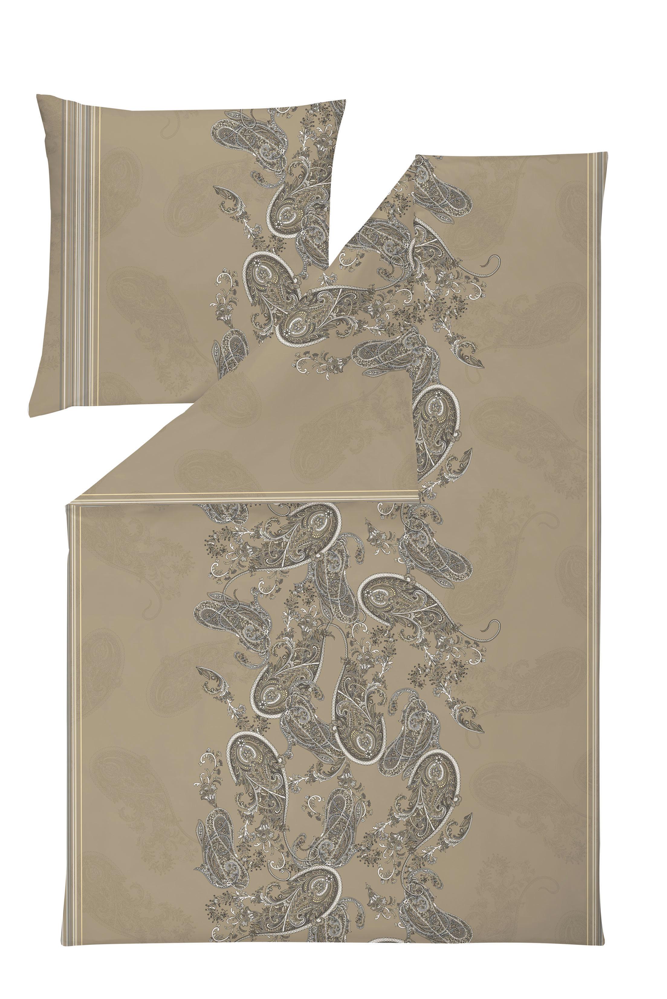 POŚCIEL RAYA - beżowy, Design, tkanina (155/220cm) - Estella