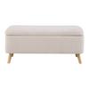 SITTBÄNK JENSON -EXKLUSIV- - beige/naturfärgad, Modern, trä/textil (100/43/40cm) - Mömax