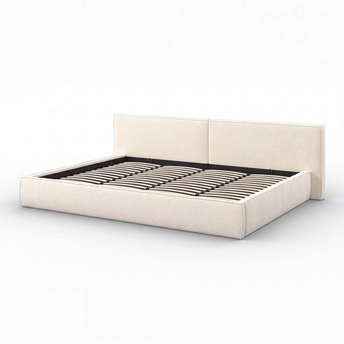 Familienpolsterbett Serena Elfenbein ca. 270x200 cm - Elfenbein/Schwarz, MODERN, Holz/Kunststoff (270/200cm) - Bessagi Home