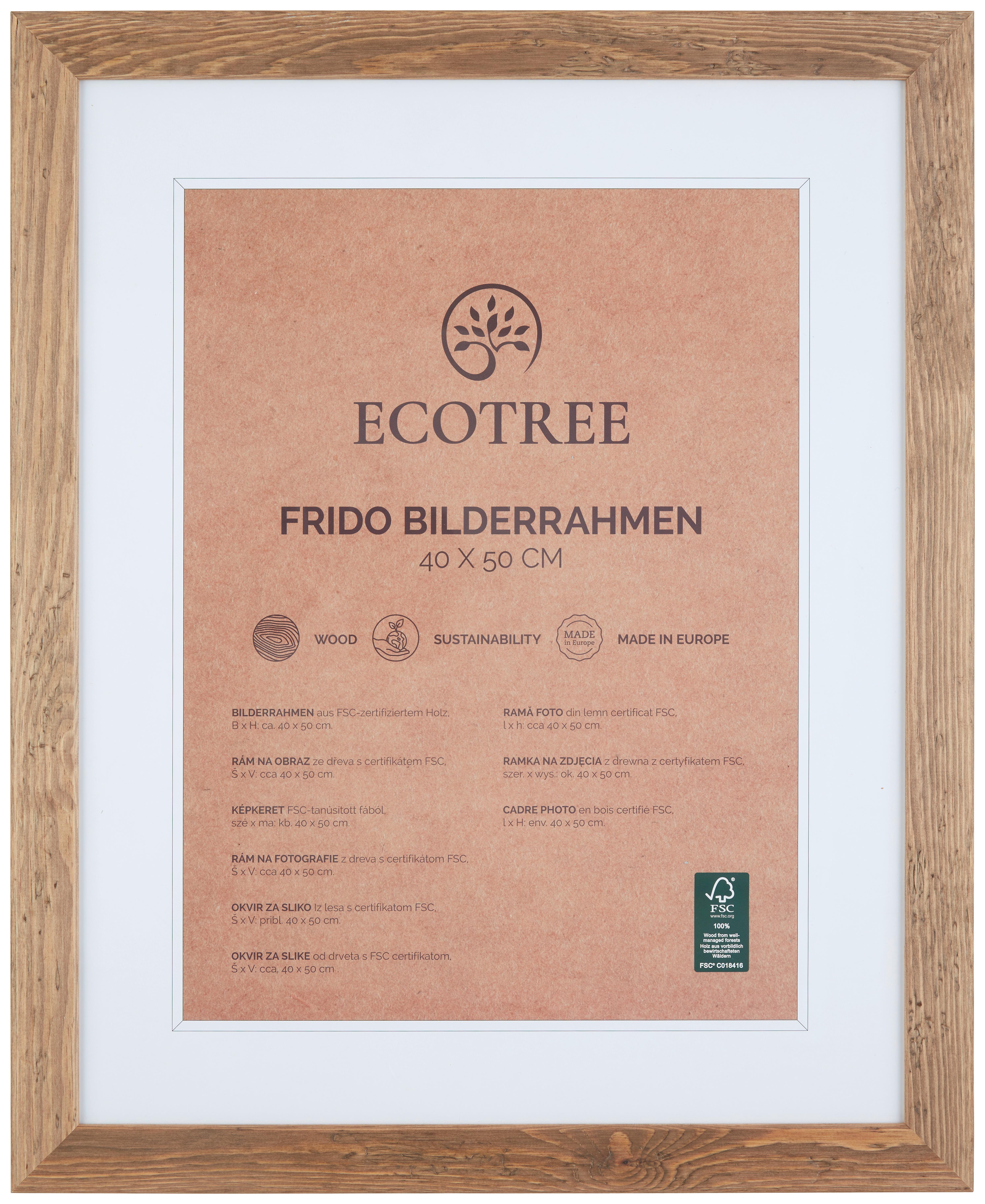 Bilderrahmen Frido in Naturfarben aus Echtholz - Naturfarben, ROMANTIK / LANDHAUS, Holz (45,7/55,7/1.3cm) - ecoTree