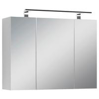 Spiegelschrank Spree mit LED ca. 80x60x20 cm Weiß - MODERN, Glas/Holzwerkstoff (80/60/20cm) - MID.YOU