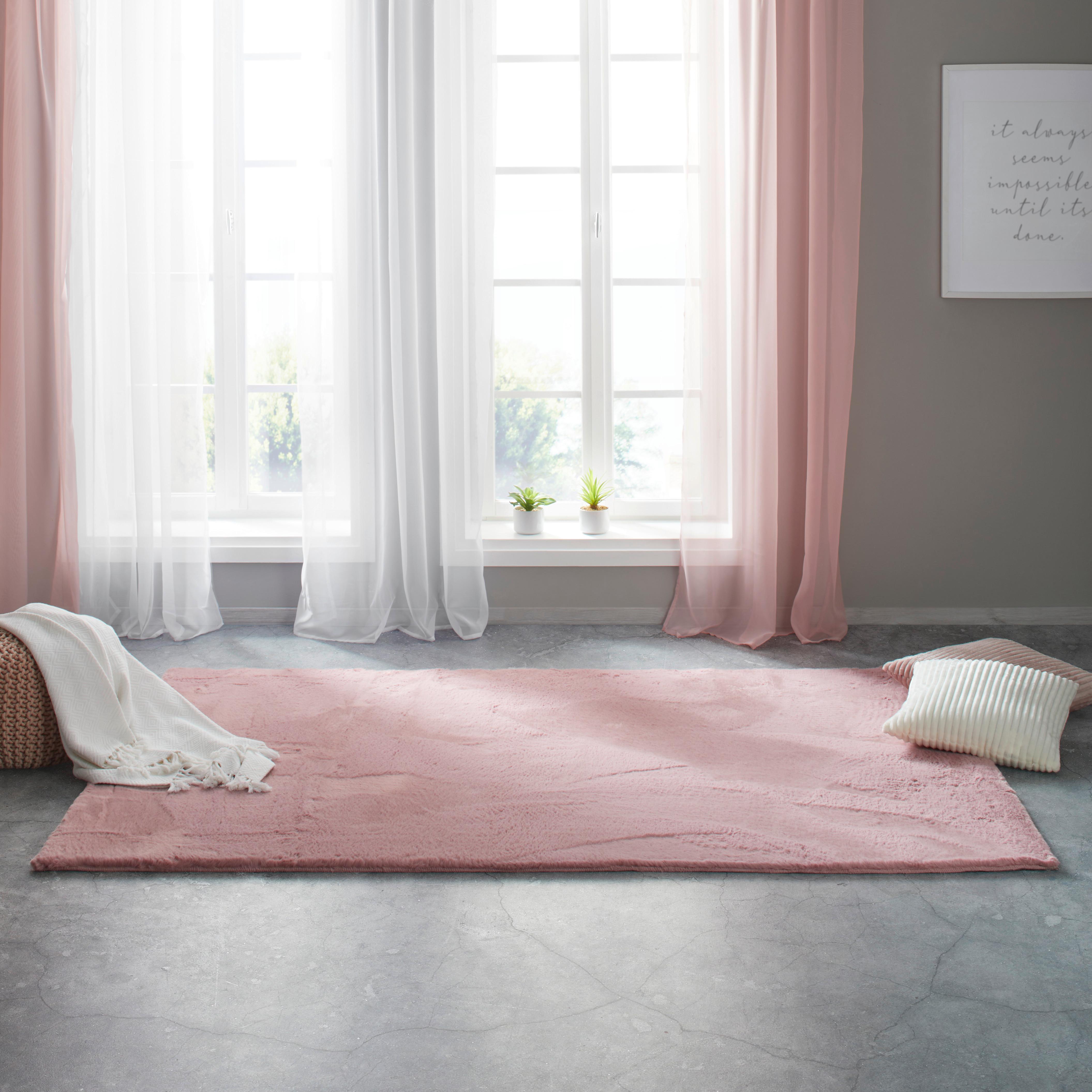 KONSTFÄLL CAROLINE 3 -AKT- - gammelrosa, textil (160/220cm) - Mömax