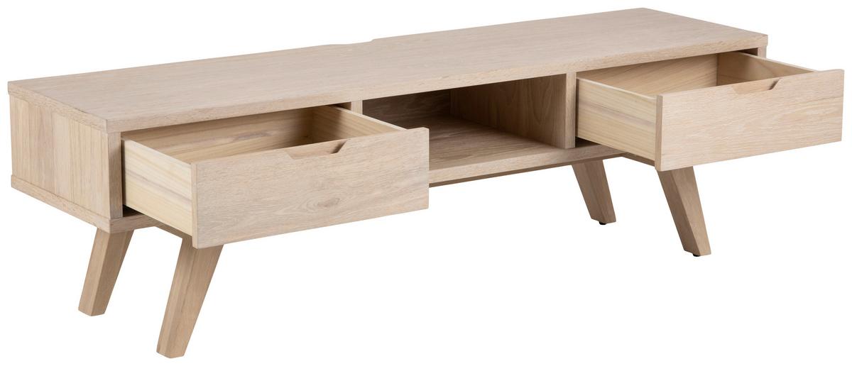 Tv-szekrény A-Line - tölgyfa/fehér, faalapú anyag/fa (150/45/40cm)