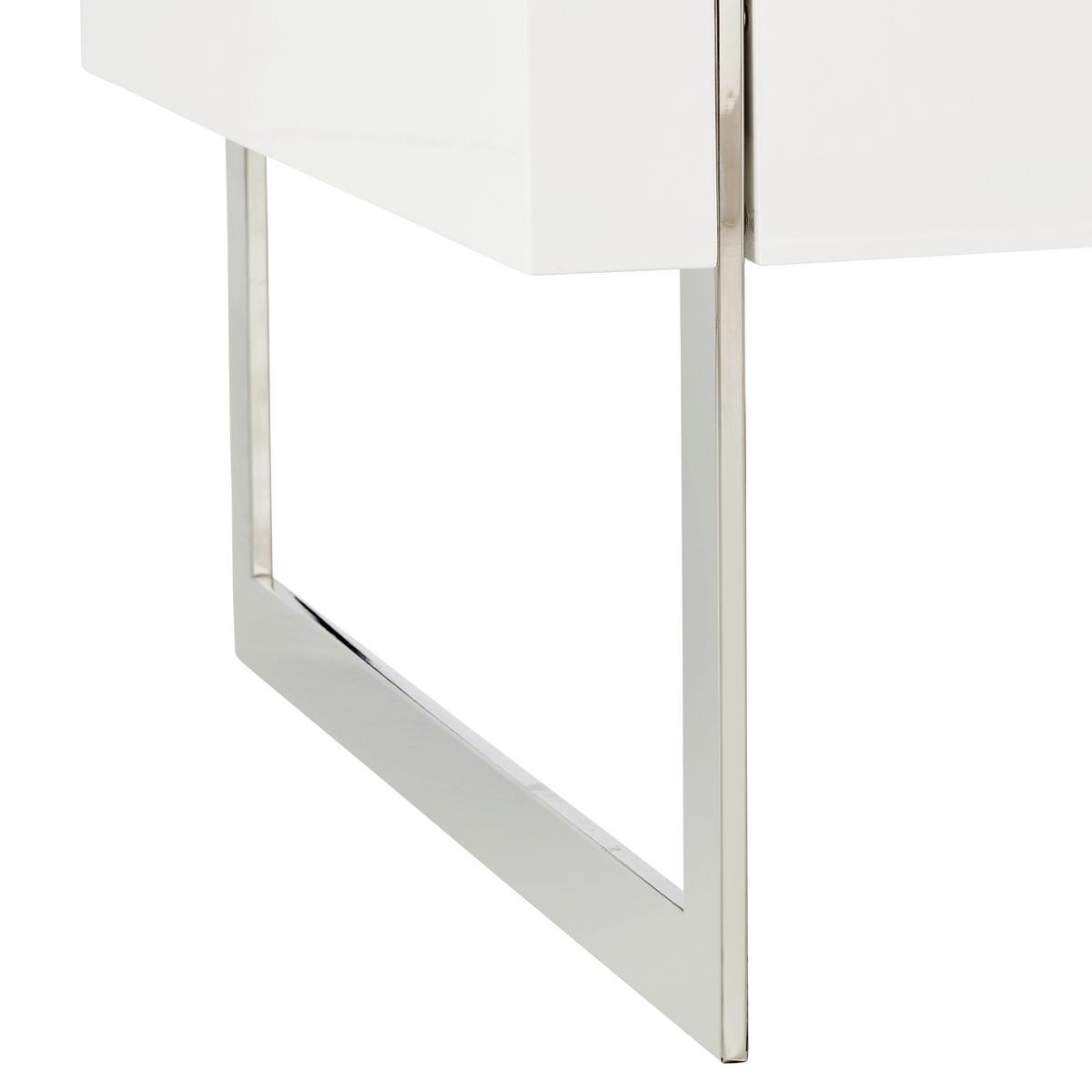 STOLIK KAWOWY COOPER - biały wysoki połysk/biały, Basics, materiał drewnopochodny/metal (110/40/70cm) - MID.YOU