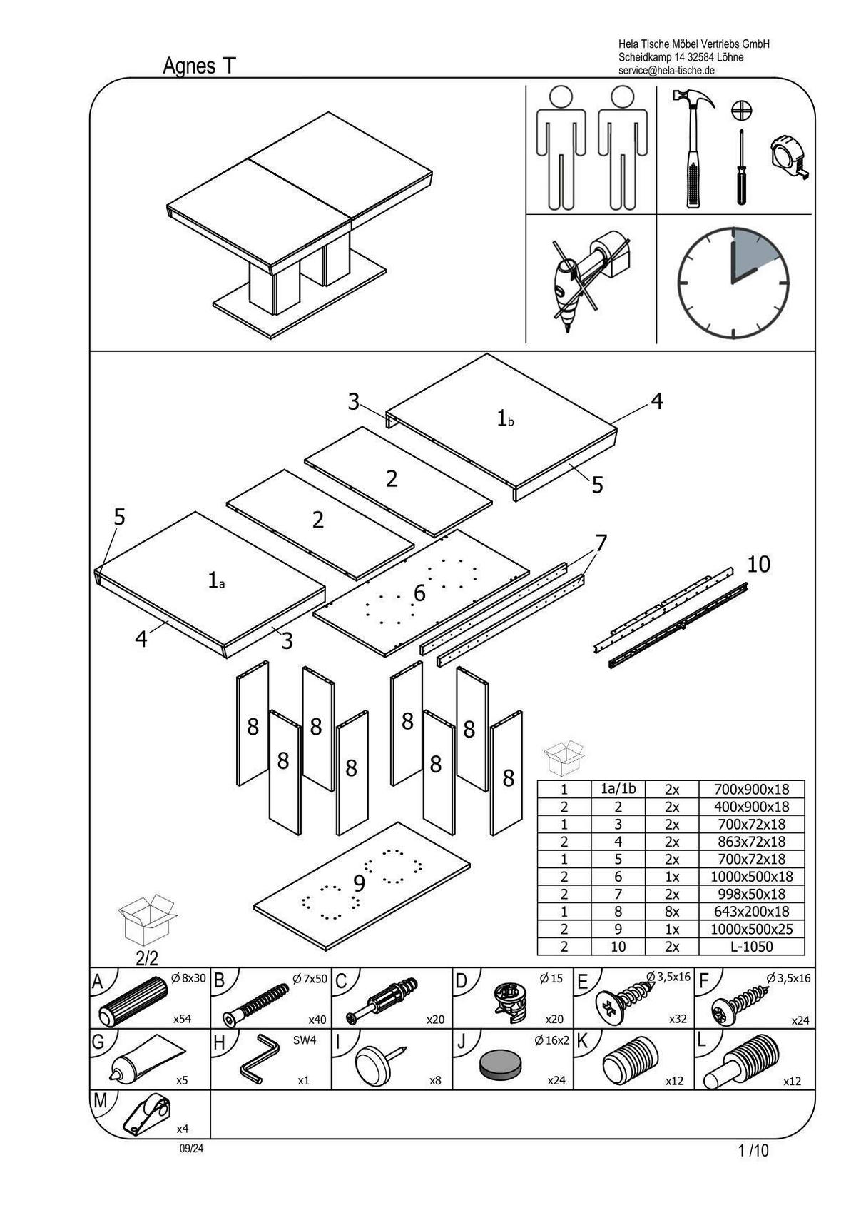 TISCHGRUPPE BRITTA I G - Anthrazit/Eiche Artisan, MODERN, Holzwerkstoff/Textil (140-220/76/90cm) - MID.YOU
