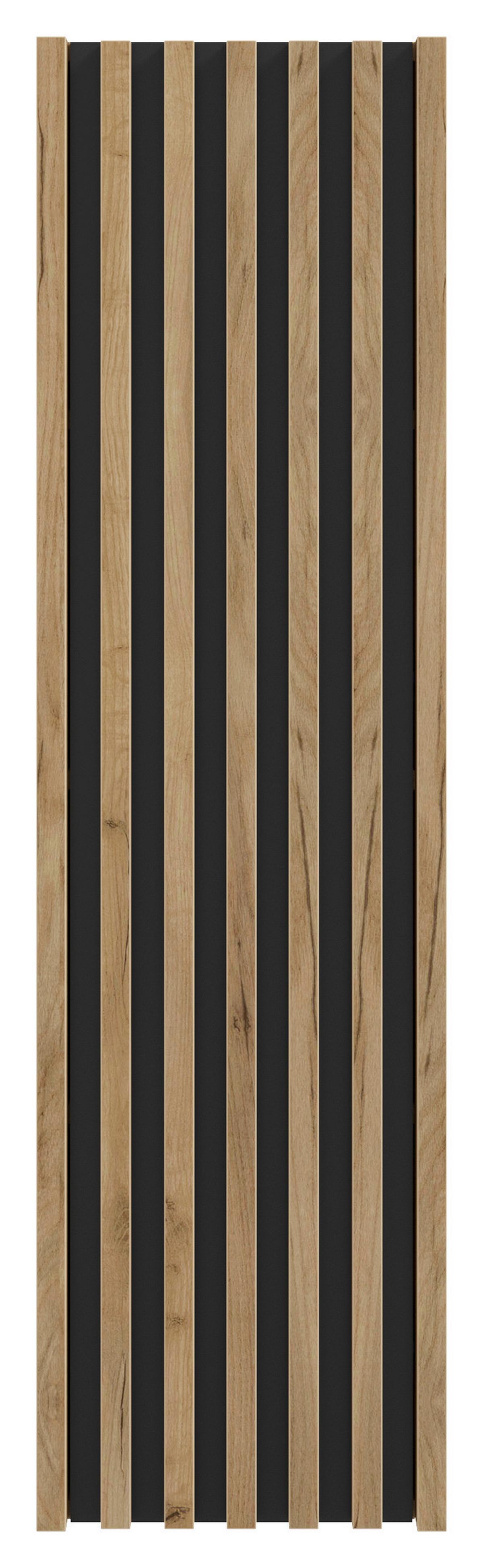 Dulap mediu Line - auriu/culoare lemn stejar, Modern, material pe bază de lemn (35/125/36cm) - Welnova