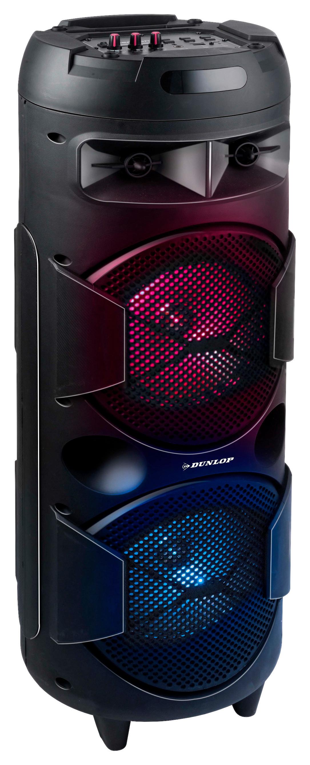 Lautsprecher Dunlop Schwarz ca. 2x20 Watt - Schwarz, KONVENTIONELL, Kunststoff (28/80/28cm)