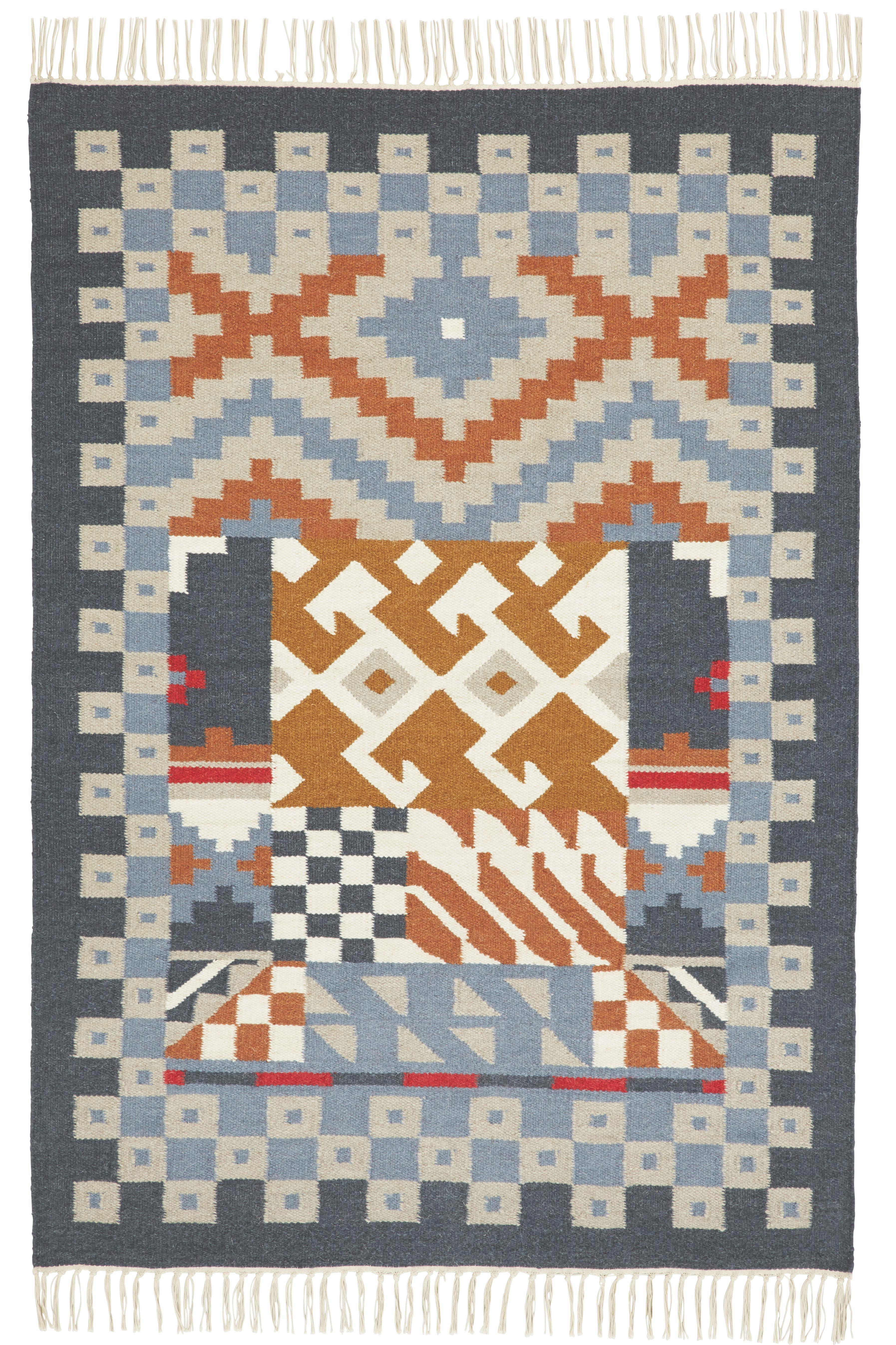 Teppich Kelim in Multicolor ca.80x150cm 'Jesmin' - Multicolor, KONVENTIONELL, Textil (80/150cm) - Bessagi Home