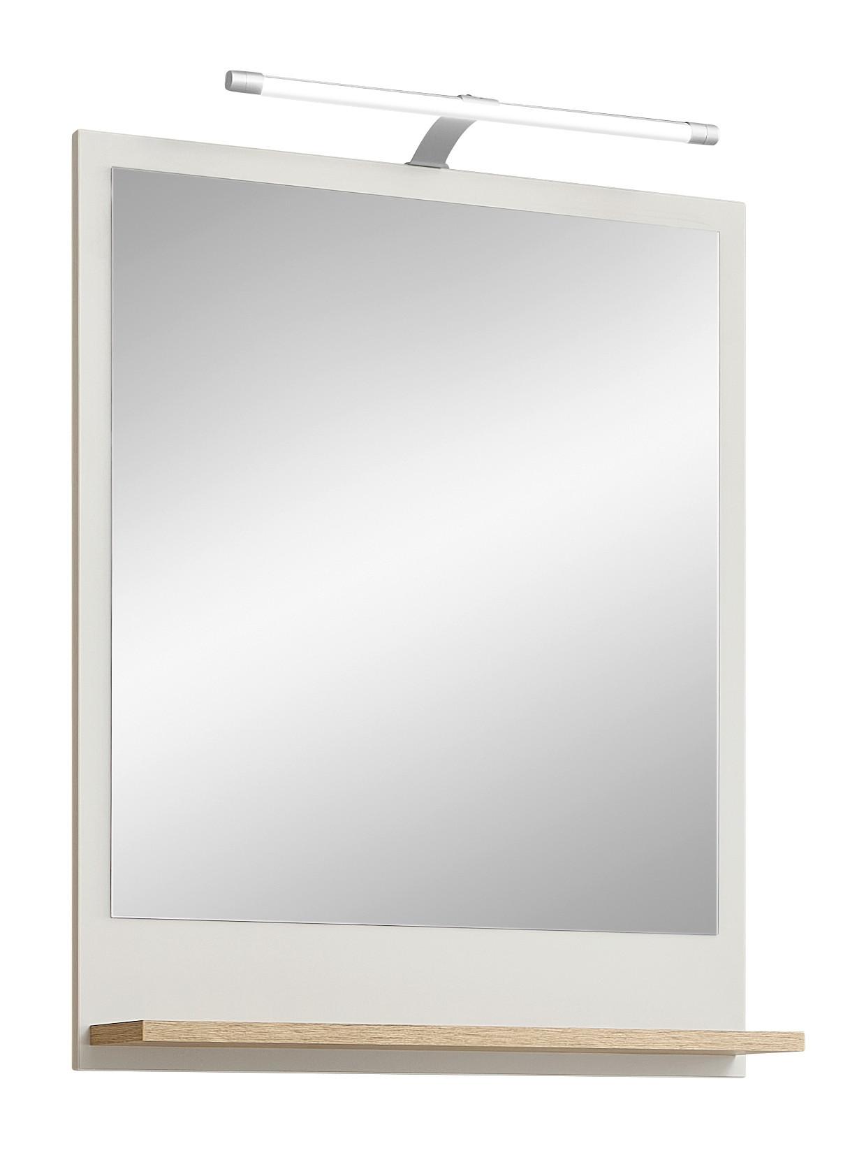 Oglindă Georgia - cașmir/culoare lemn stejar, Modern, sticlă/material pe bază de lemn (60/74,5/15,5cm)