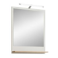 Oglindă Georgia - cașmir/culoare lemn stejar, Modern, sticlă/material pe bază de lemn (60/74,5/15,5cm)