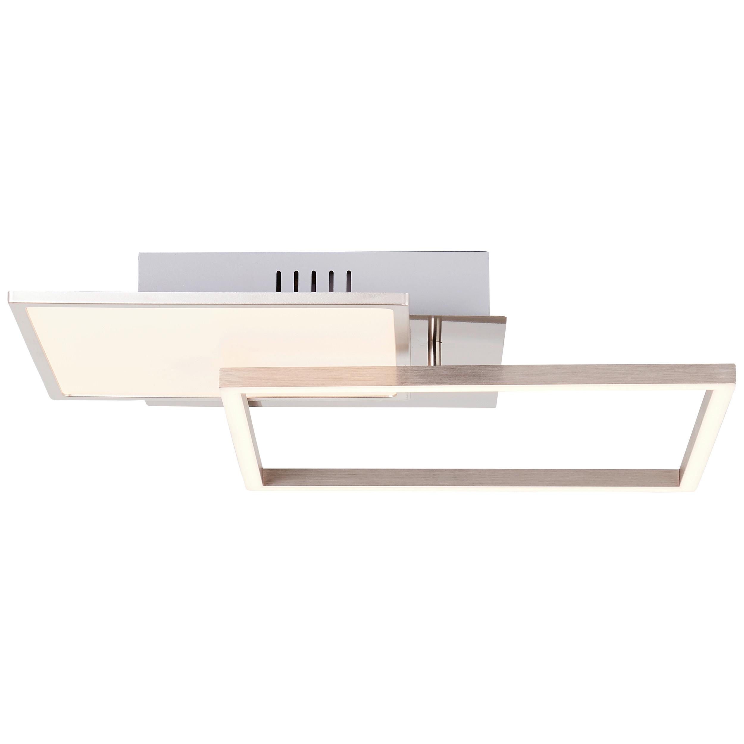 LED-Deckenleuchte Zelia Nickelfarben max. 20 Watt - Nickelfarben, Design, Kunststoff/Metall (6,4/40/40cm) - Brilliant