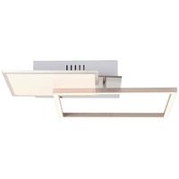LED-Deckenleuchte Zelia Nickelfarben max. 20 Watt - Nickelfarben, Design, Kunststoff/Metall (6,4/40/40cm) - Brilliant