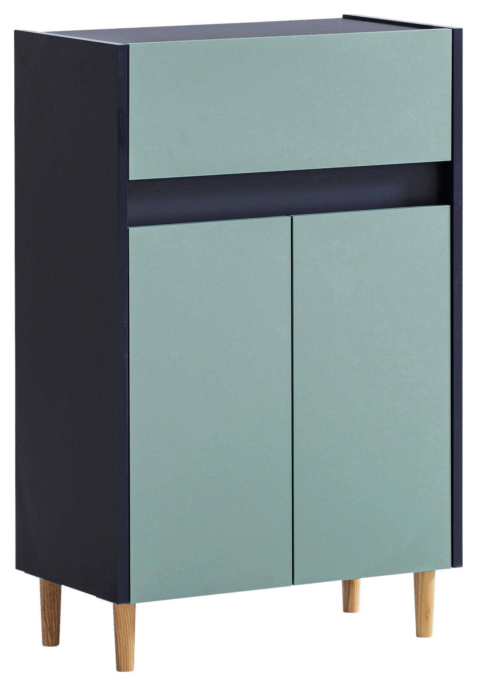 Unterschrank Lovis Dunkelblau - Eschefarben/Dunkelblau, MODERN, Holz/Holzwerkstoff (56,9/90,3/33,0cm) - MID.YOU