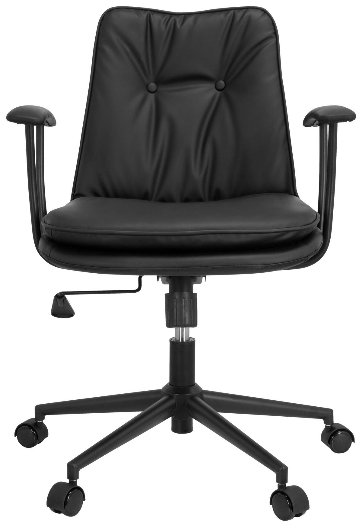 Pisarniški Stol Smallo, Črna - črna, Basics, kovina/umetna masa (59/84/59cm) - MID.YOU