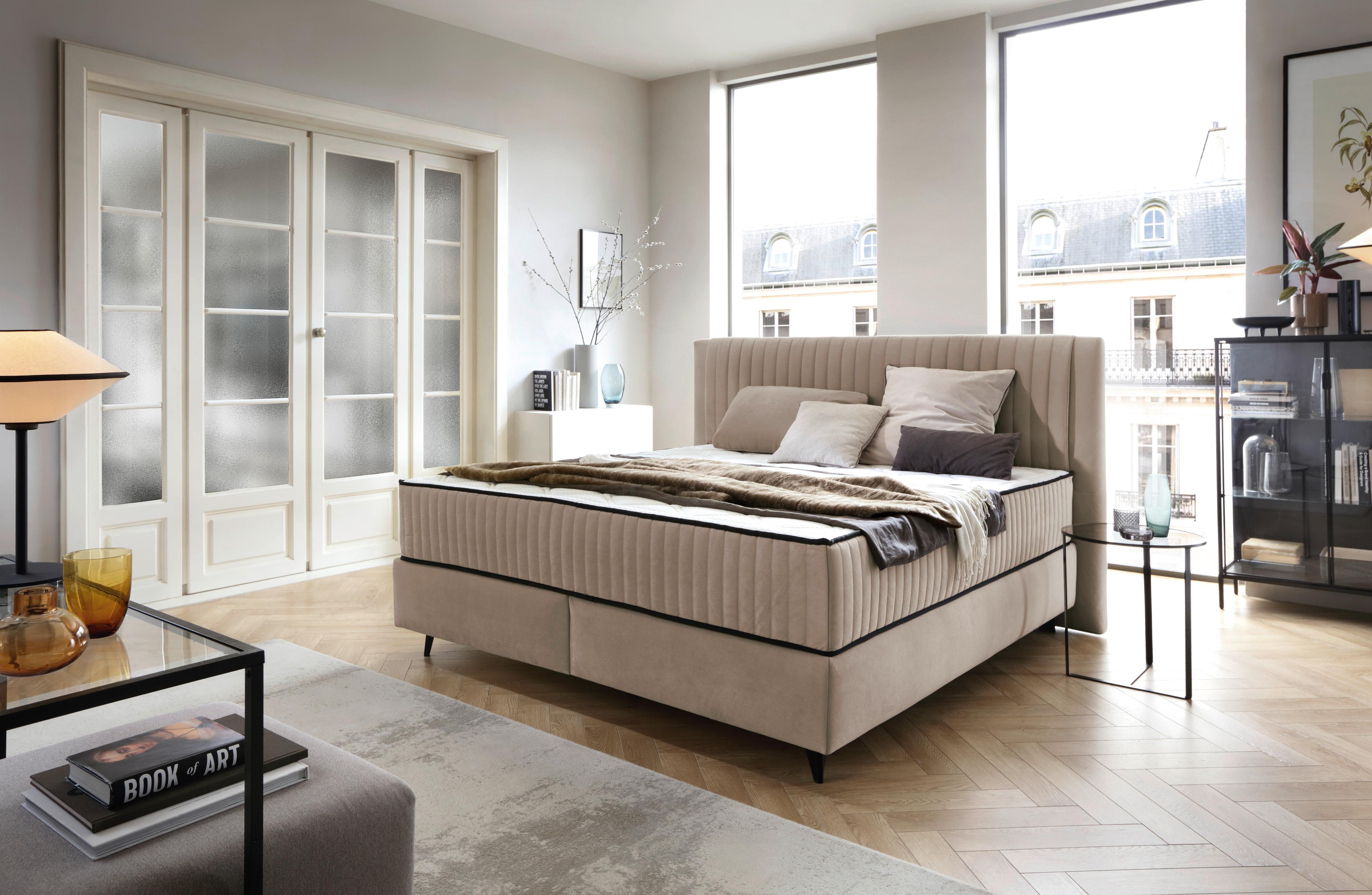 Pat Box Dream - maro, Modern, lemn/textil (180/200cm) - Premium Living