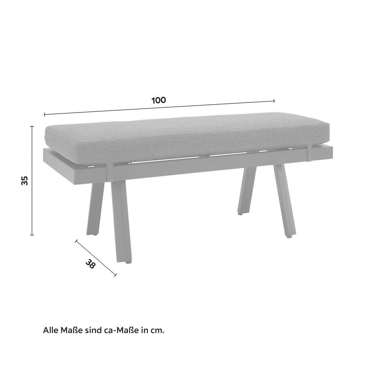 Vrtna Garnitura Eleonora - tamno siva/prirodne boje, Moderno, metal/tekstil (263/84/77cm) - Bessagi Garden