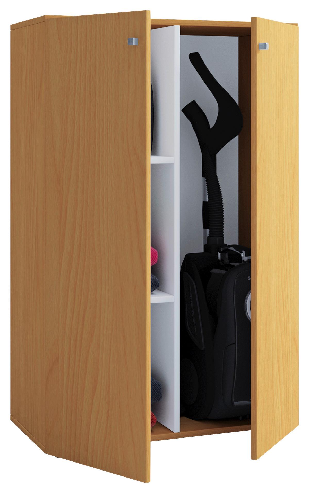 Komoda Lona Mini, Bukev - srebrne barve/barve bukve, Basics, umetna masa/leseni material (70/105/39cm) - MID.YOU