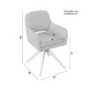 STOL MED ARMSTÖD ADRIEN - brun/naturfärgad, Modern, metall/trä (60/88/65cm) - Bessagi Home