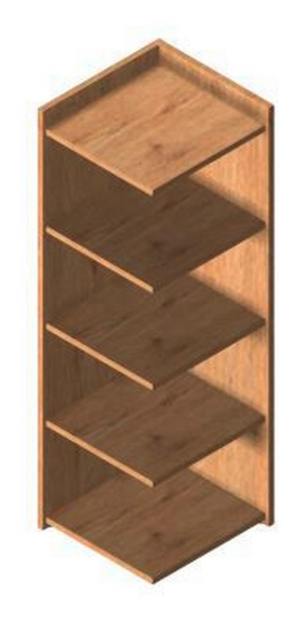 Etajeră de colț MX 184 - stejar Artisan, Modern, material pe bază de lemn (37/110,5/35cm) - Modern Living