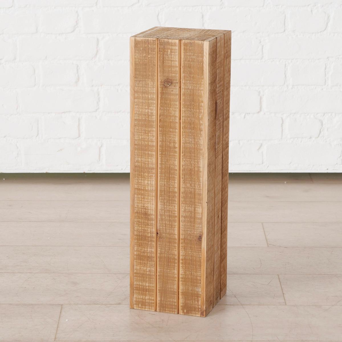 KOLUMNA DEKORACYJNA 9713184 - NATURAL LIVING - kolor naturalny, Basics, drewno (16/16/55cm) - Boltze Home