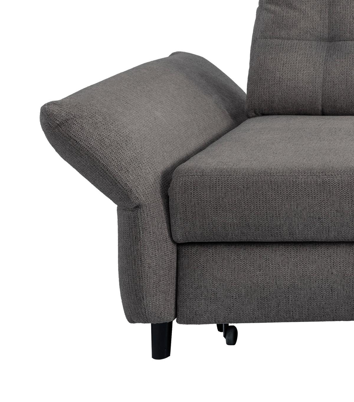 Wohnlandschaft Brizzini Graubraun Chenille - Graubraun/Hellgrau, MODERN, Holz/Textil (250-280/176cm) - Livetastic