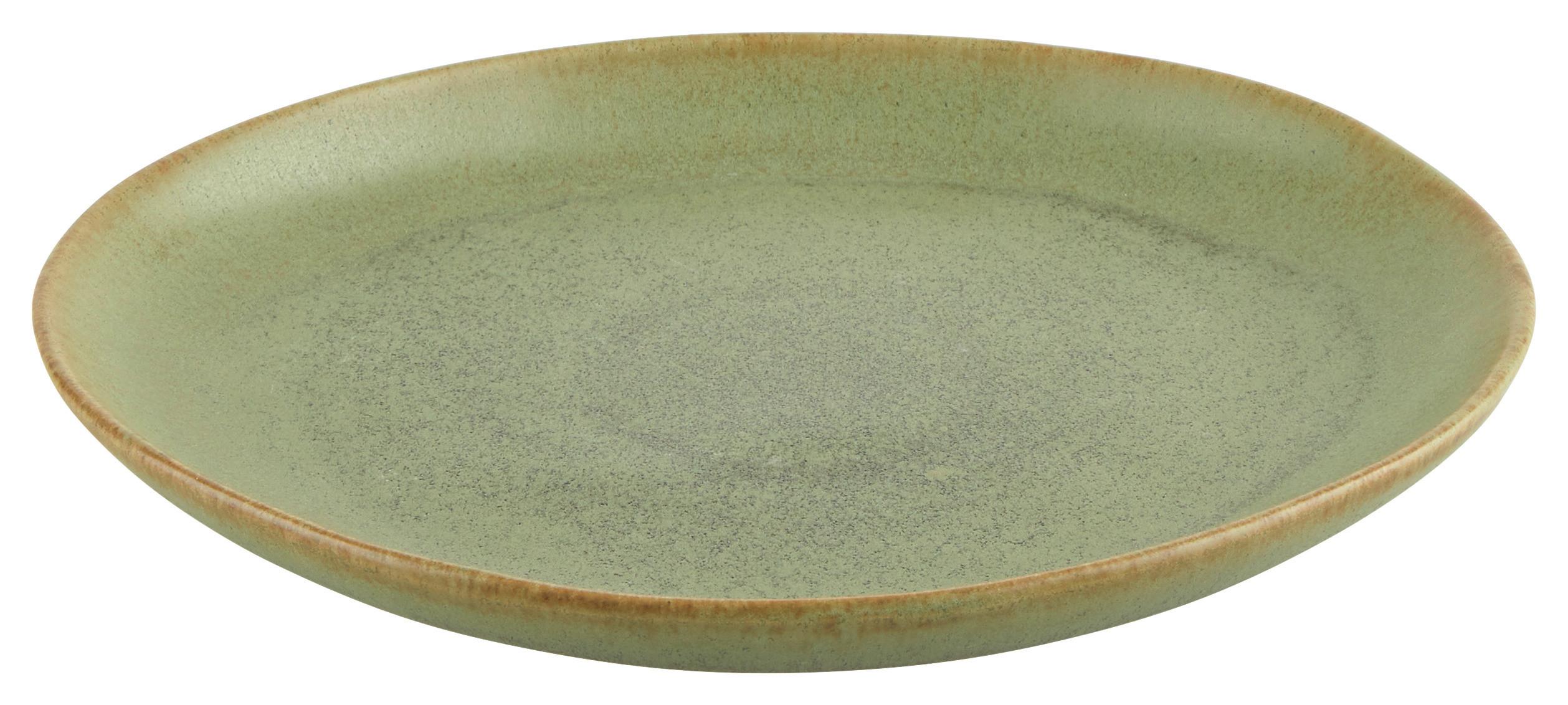 Desertni Krožnik Gourmet - temno zelena, Moderno, keramika (23/23/14cm) - Premium Living