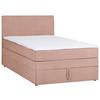 PAT BOXSPRING WICKIE - roz, Konventionell, lemn/metal (90/200cm)