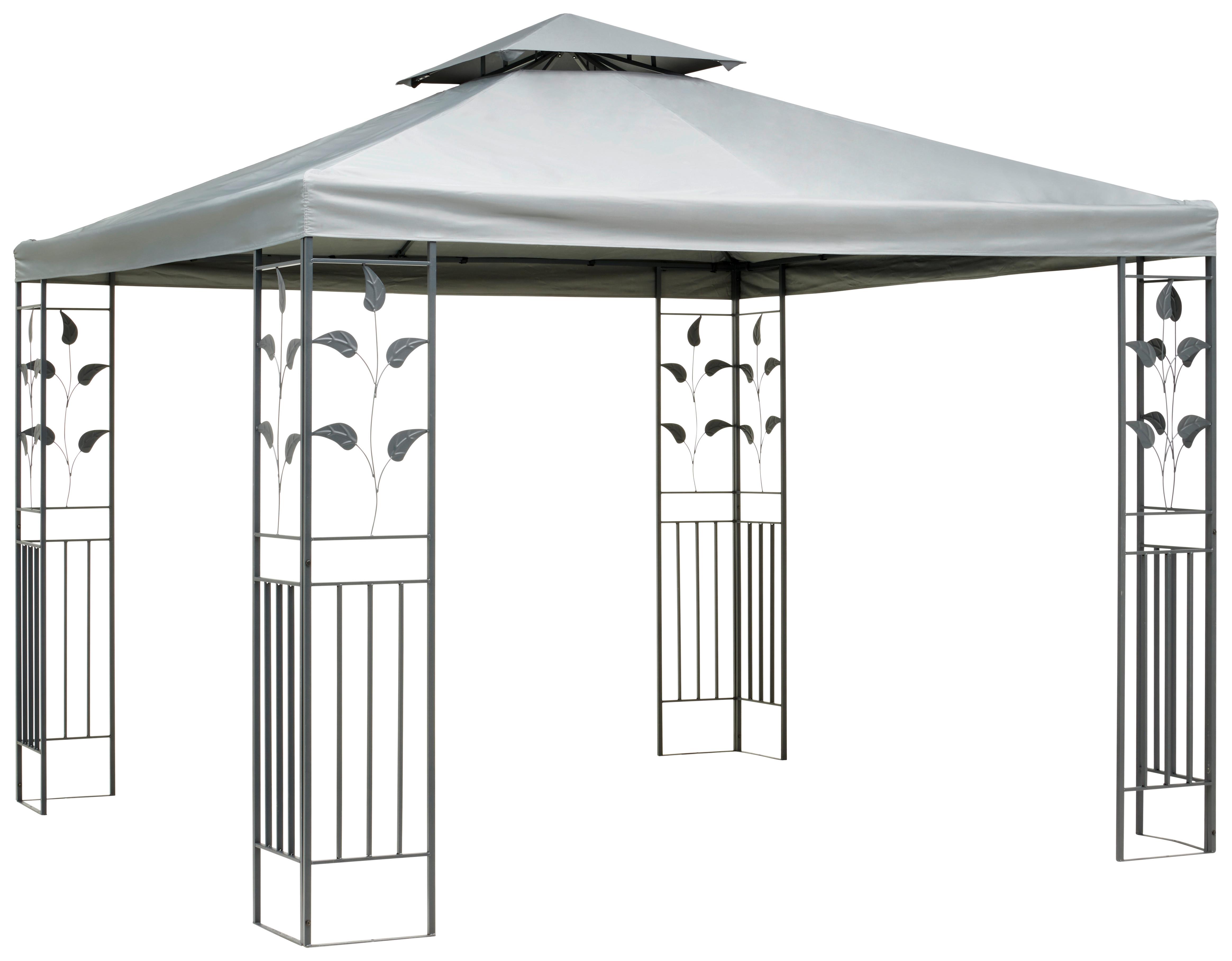 Paviljon Manila, Temno Siva - temno siva/antracit, Moderno, kovina/tekstil (297/267/297cm) - Modern Living