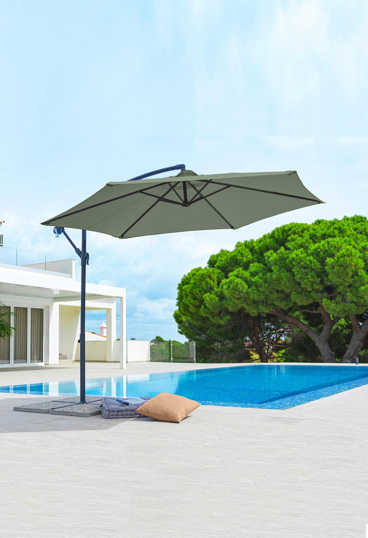 Suncobran Gap - zelena/antracit, Moderno, metal (295/245cm) - Mömax