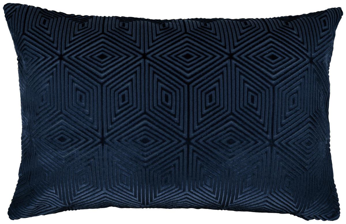 Kissenhülle Rania Dunkelblau ca. 40x60cm - Dunkelblau, Textil (40/60cm)